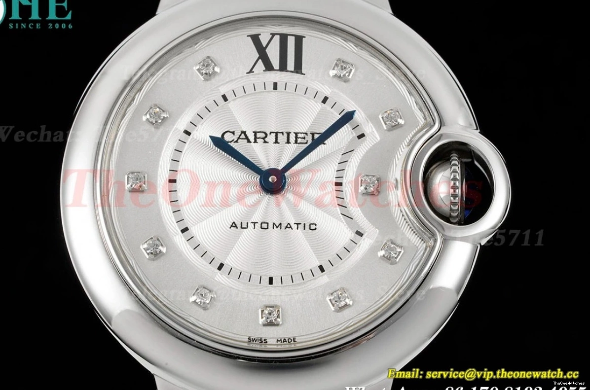 Dia 3KF SS SS Wht 36mm Ballon Bleu Cartier A076 De 0316